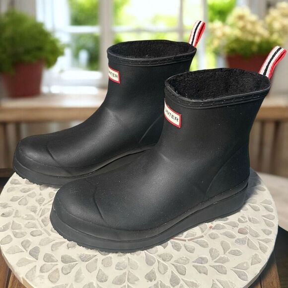 Hunter Play Short Insulated Winter Shearling Lined Waterproof Boots UK 7 US 9 - Picture 8 of 16
